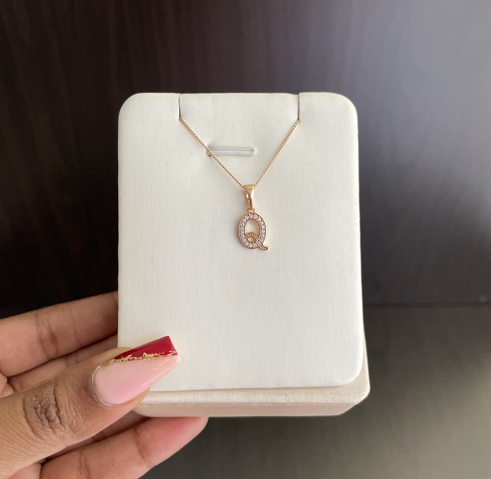 Initial Necklace - Q image