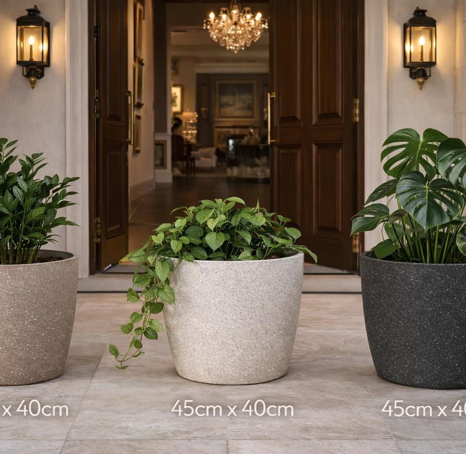 Premium Marble coated planters  image