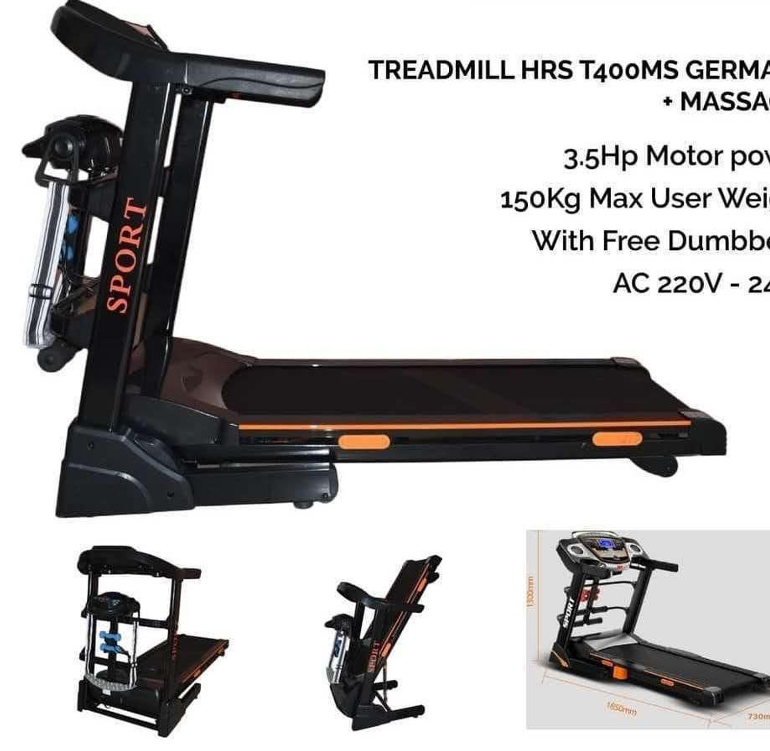 Auto Incline Treadmill with Massage Belt image