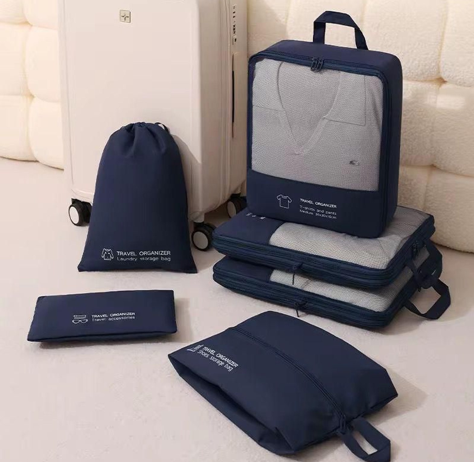 High-Quality 6-Piece Stylish Luggage Travel Storage Bag Set image
