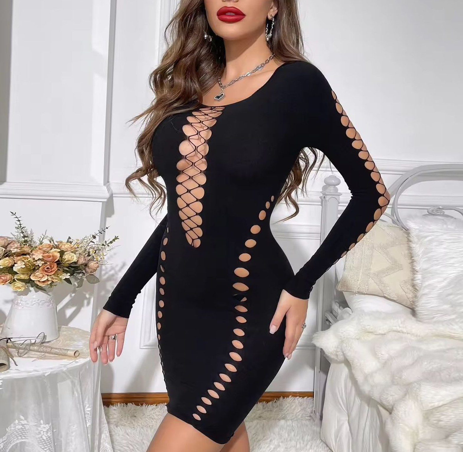 B616 Body  Stockings Dress image