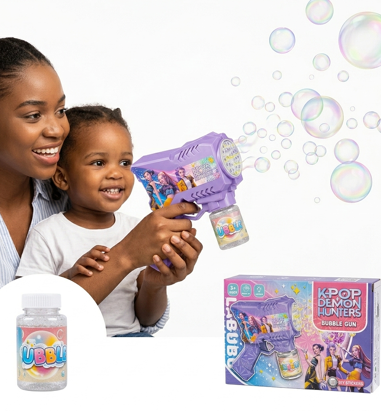 Automatic Bubble Gun Toy Electric Bubble Blaster Machine for Kids Birthday Parties and Outdoor Play image