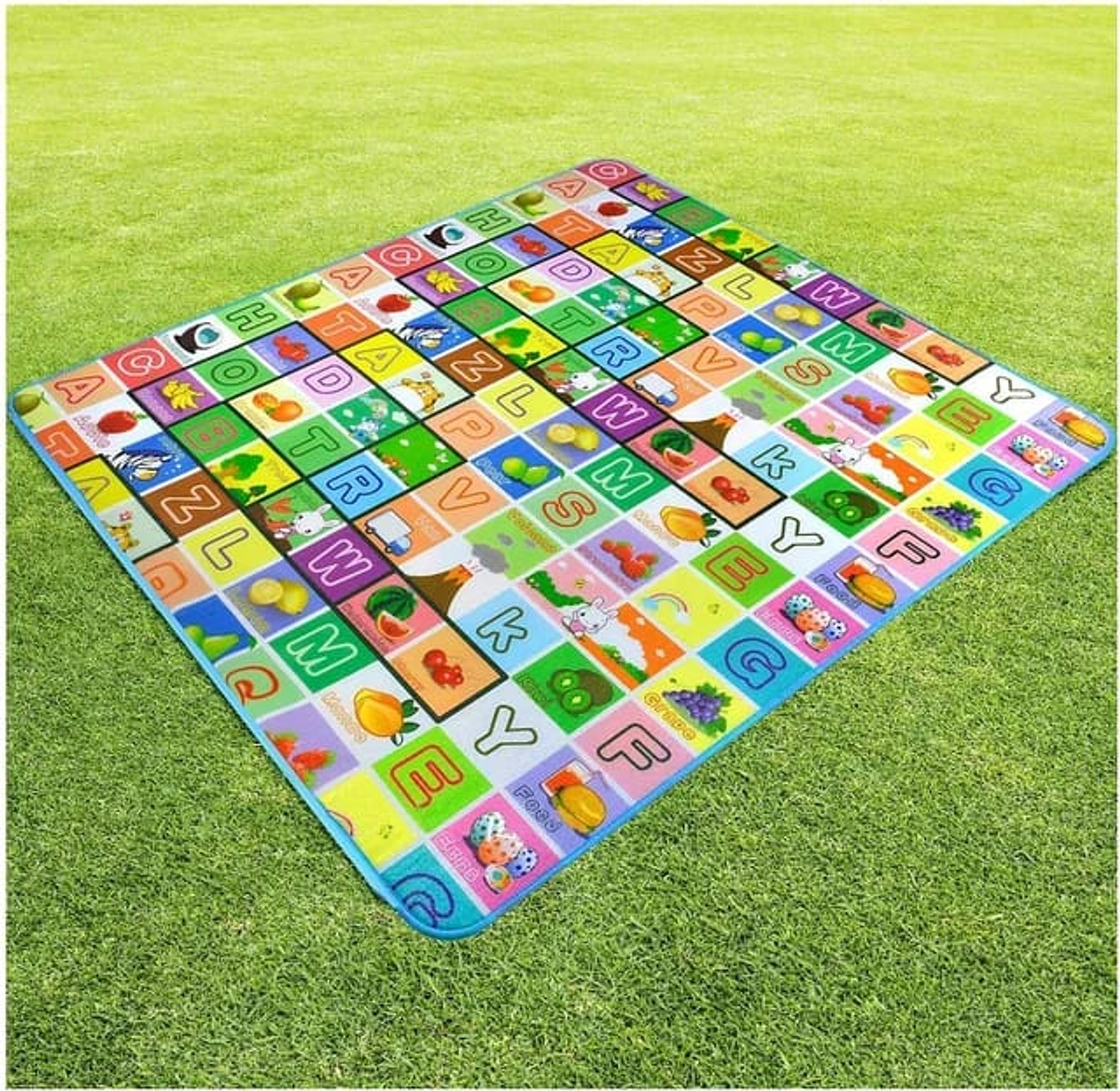 180*200cm Extra Large Waterproof Baby Crawling Play Mat - Double-Sided Educational XPE Foam Floor Rug image