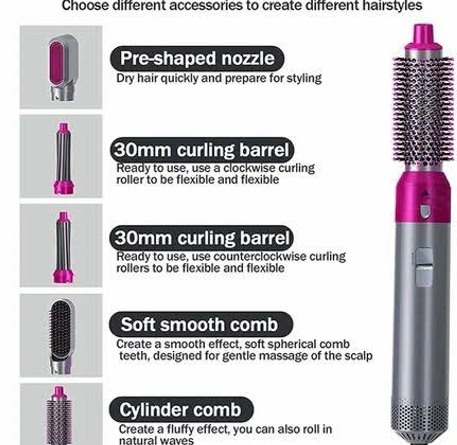 Five-in-One Automatic Curling Iron & Hair Styling Tool image