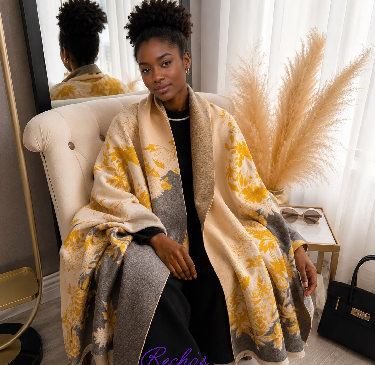 New print cashmere scarves  image