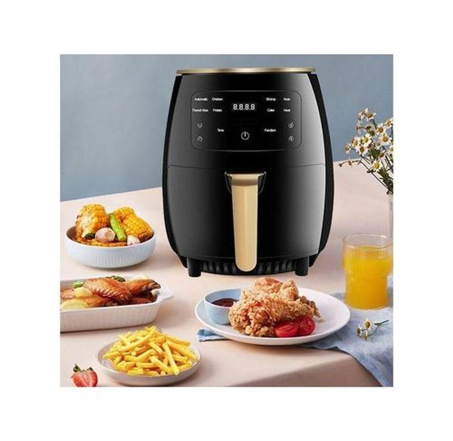 6l silver crest Non Stick Air fryer Electric Hot Oven Oil less air fryer image