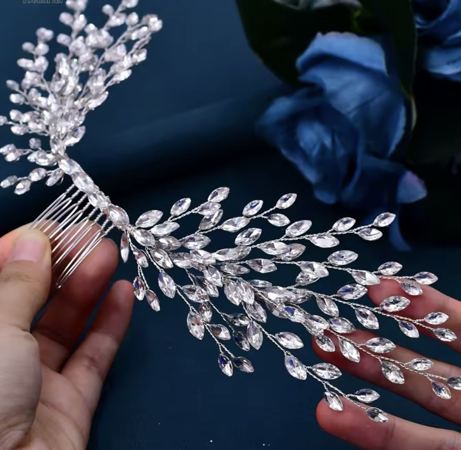Sylvian Bloom Crystal Hair Vine Set image
