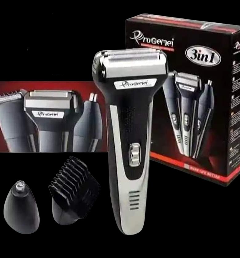 Geemy New 3in1 Rechargeable Hair Clipper ,Shaver, Nose Trimmer Set image
