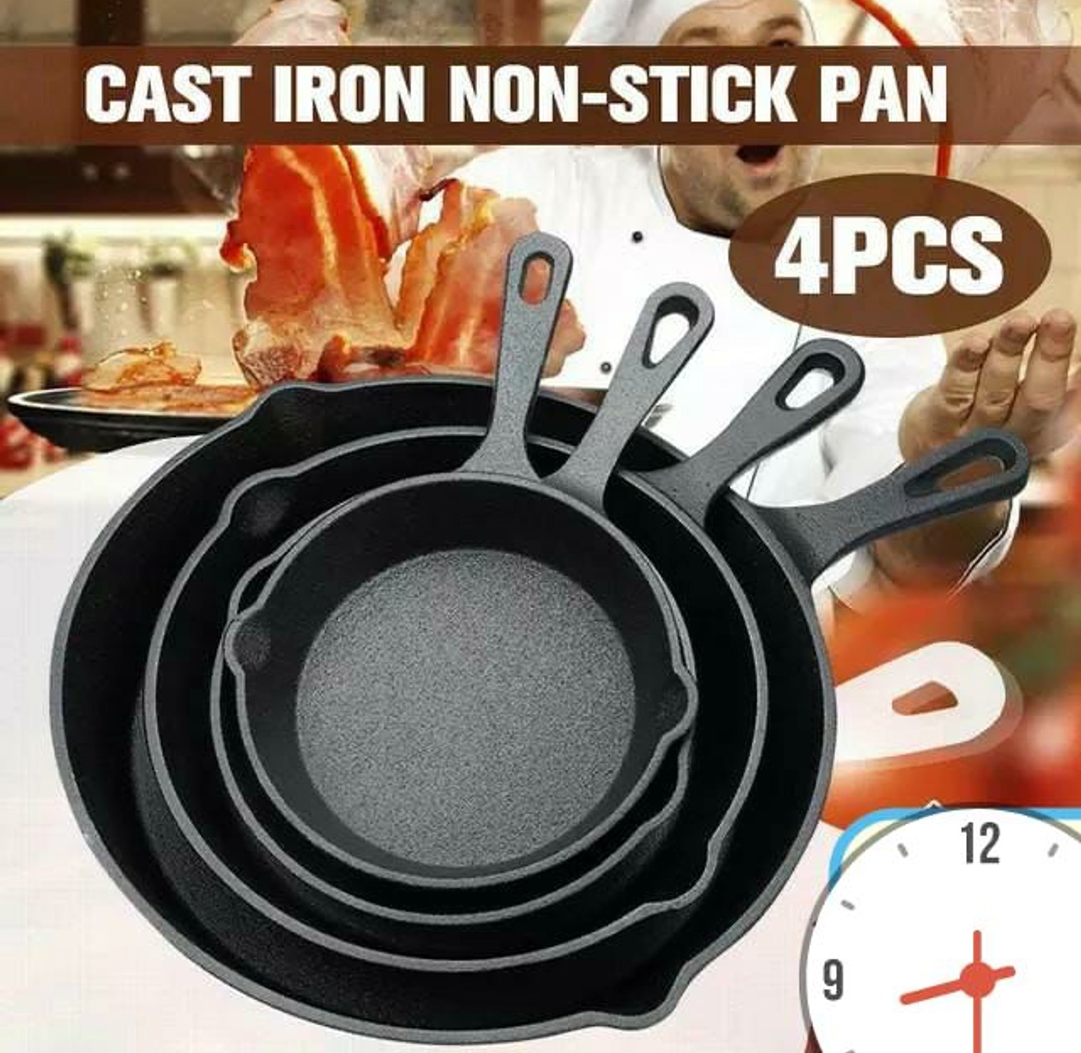 Cast Iron Frying Pan / Cooking Skillet image