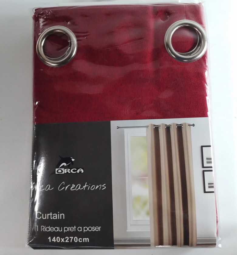 CURTAIN (8 RINGS/BLACK-OU image