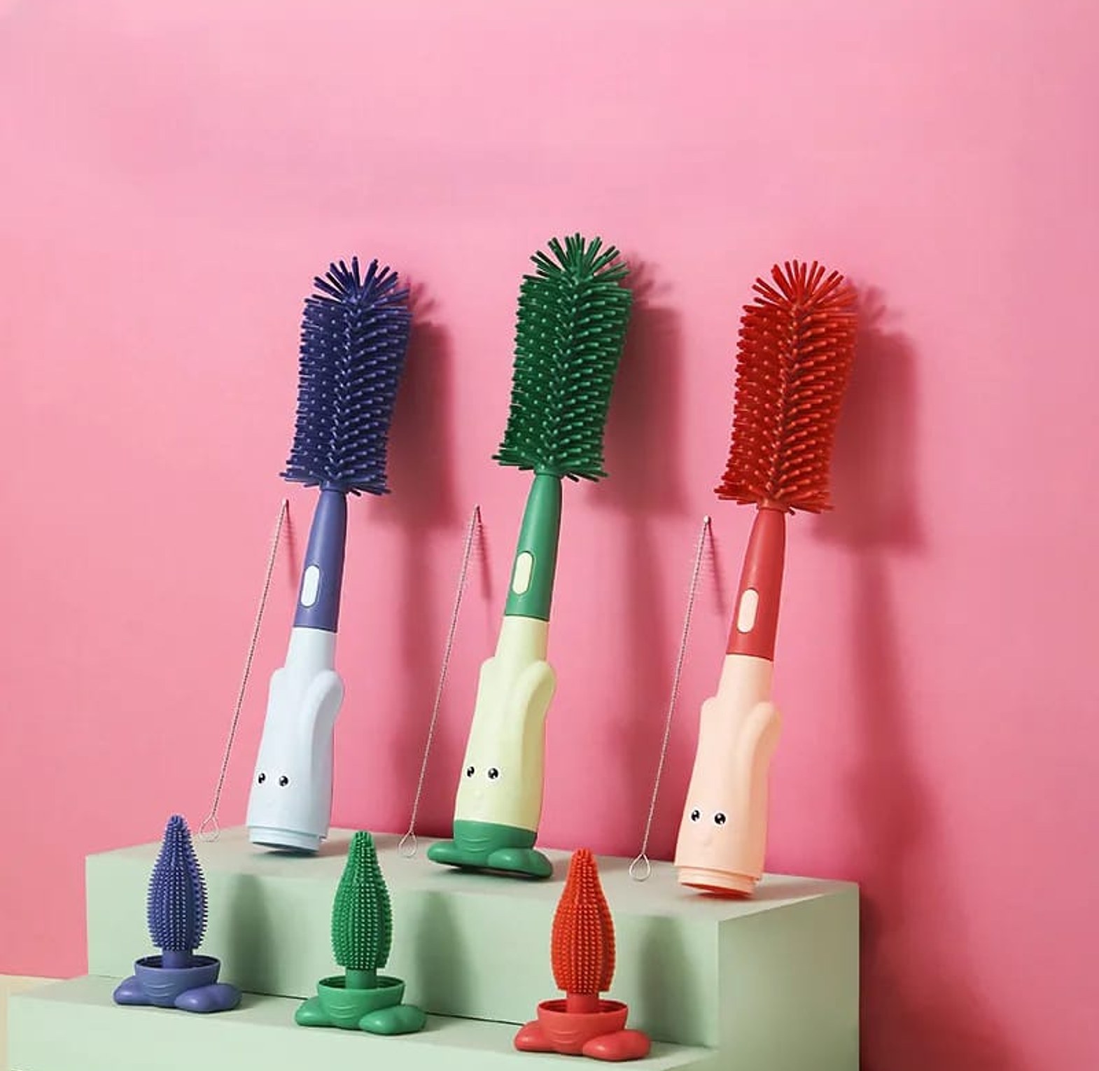 Silicone Bottle Brush 360 Degree Rotation image