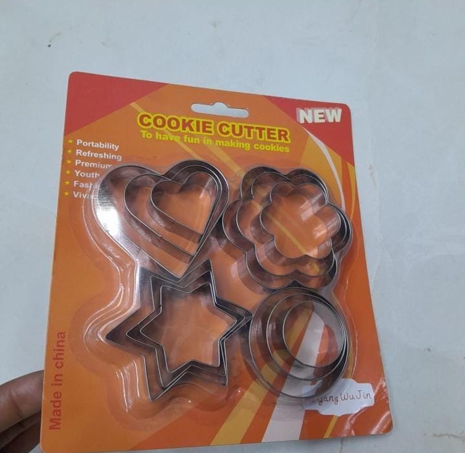 12-Piece Stainless Steel Cookie Cutter Set for Baking & Fondant - Heart, Star, Flower & Round Shapes - Professional Kitchen Tools Nairobi image