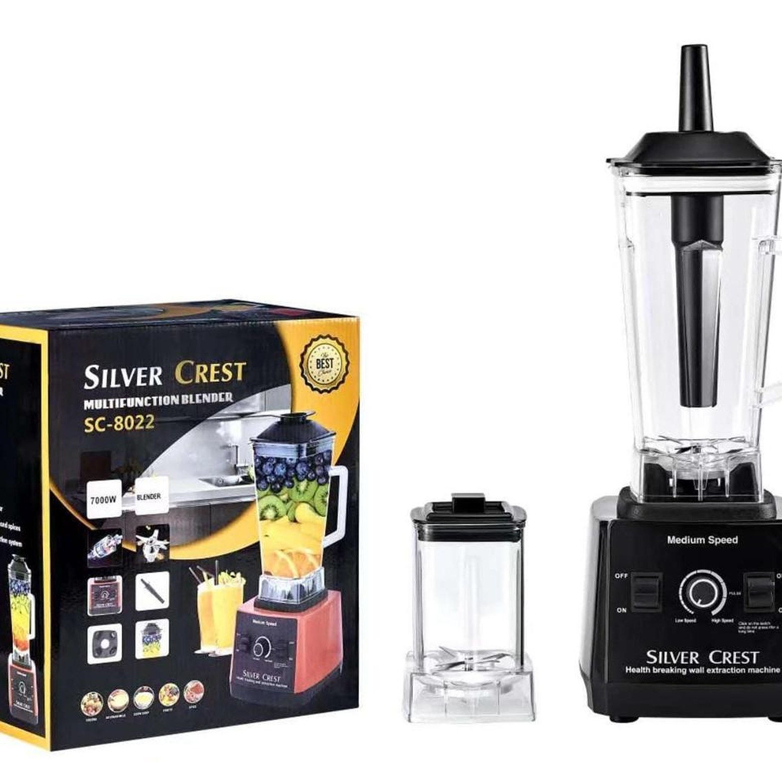 BLENDERS. 7000 Watts Silver Crest Commercial Blender 2.5 Litre Jug And Grinder Jug. HIGHY RECOMMENDED image