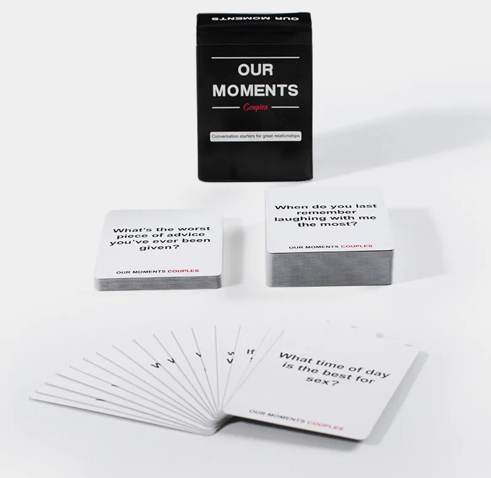 OUR MOMENTS Couples: 100 thought-provoking conversation starters for great relationships - fun conversation card game for couples image