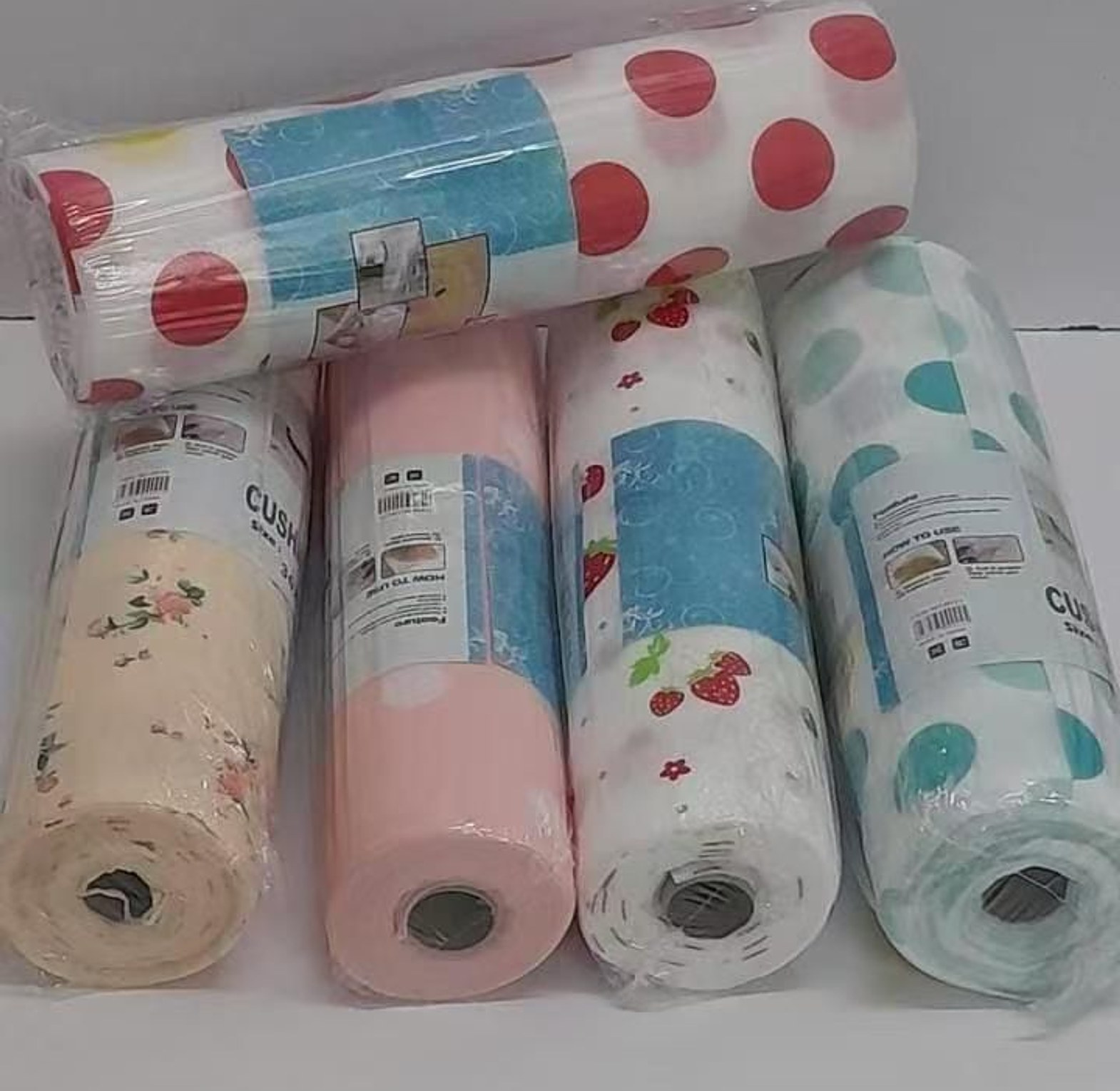 Waterproof Kitchen Cabinet Liner Roll Anti-Slip Drawer Shelf Mat 30x500cm for Home Wardrobe Protection image