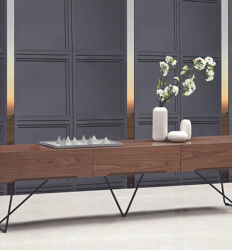 TV STAND 200X40X48 WALNUT image
