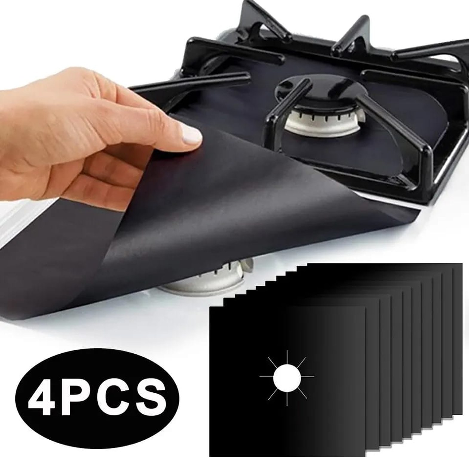 4 Piece Gas Stove Protector, Cover Liners image