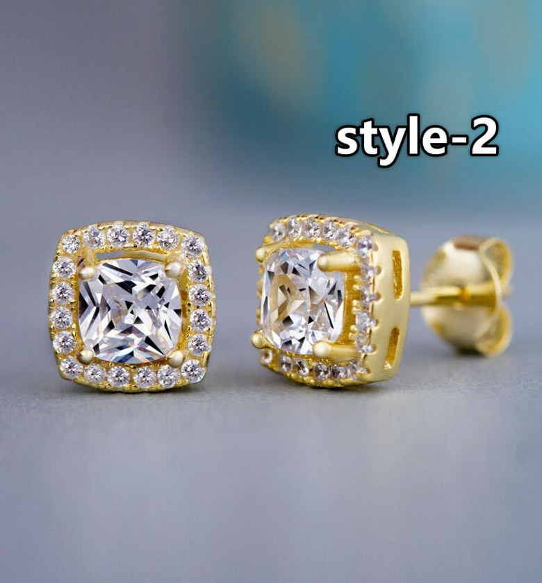 Cubic Zirconia Round & Square Studs image