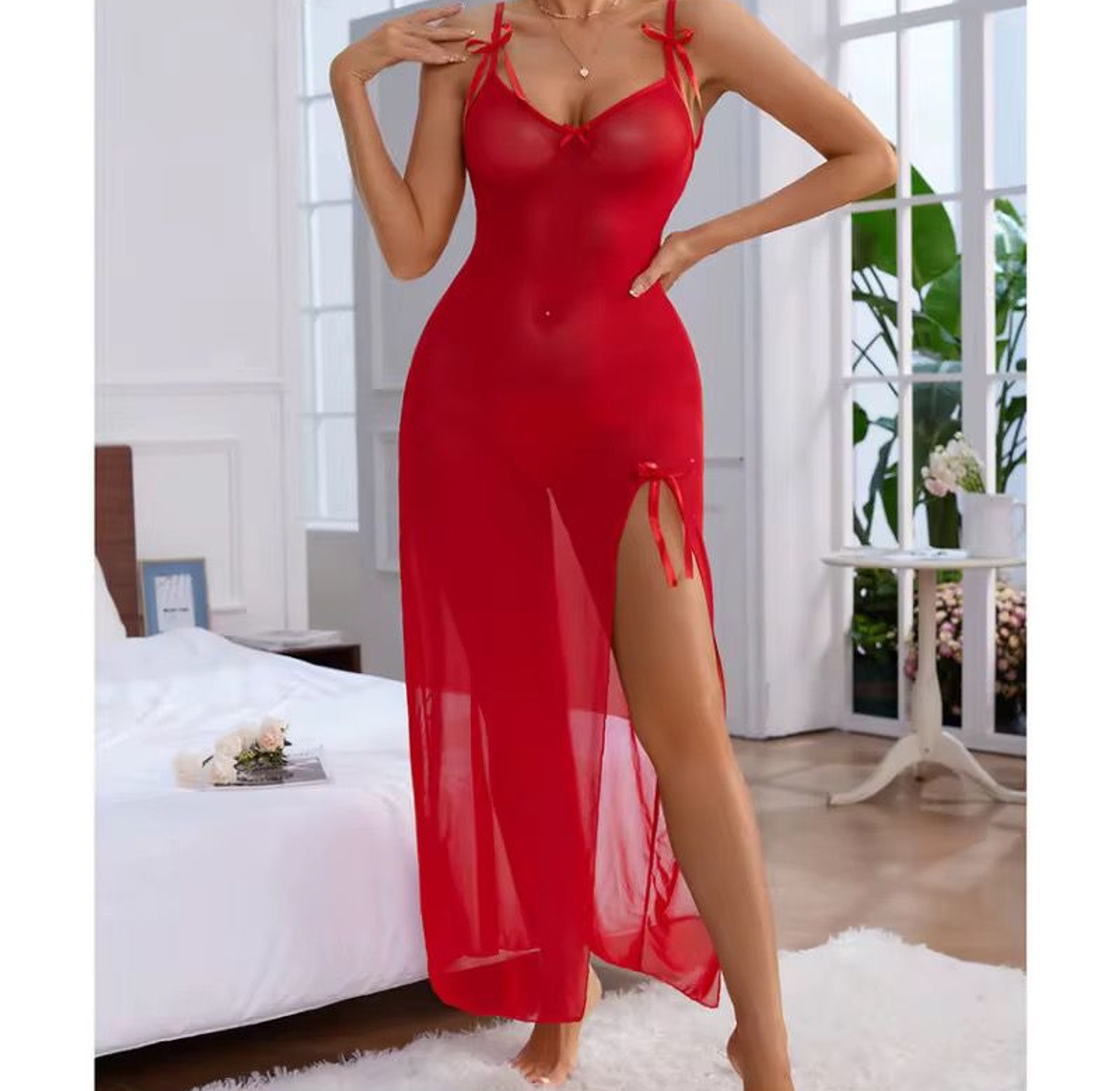 3961 Loungewear Dress with Side Front Slit image