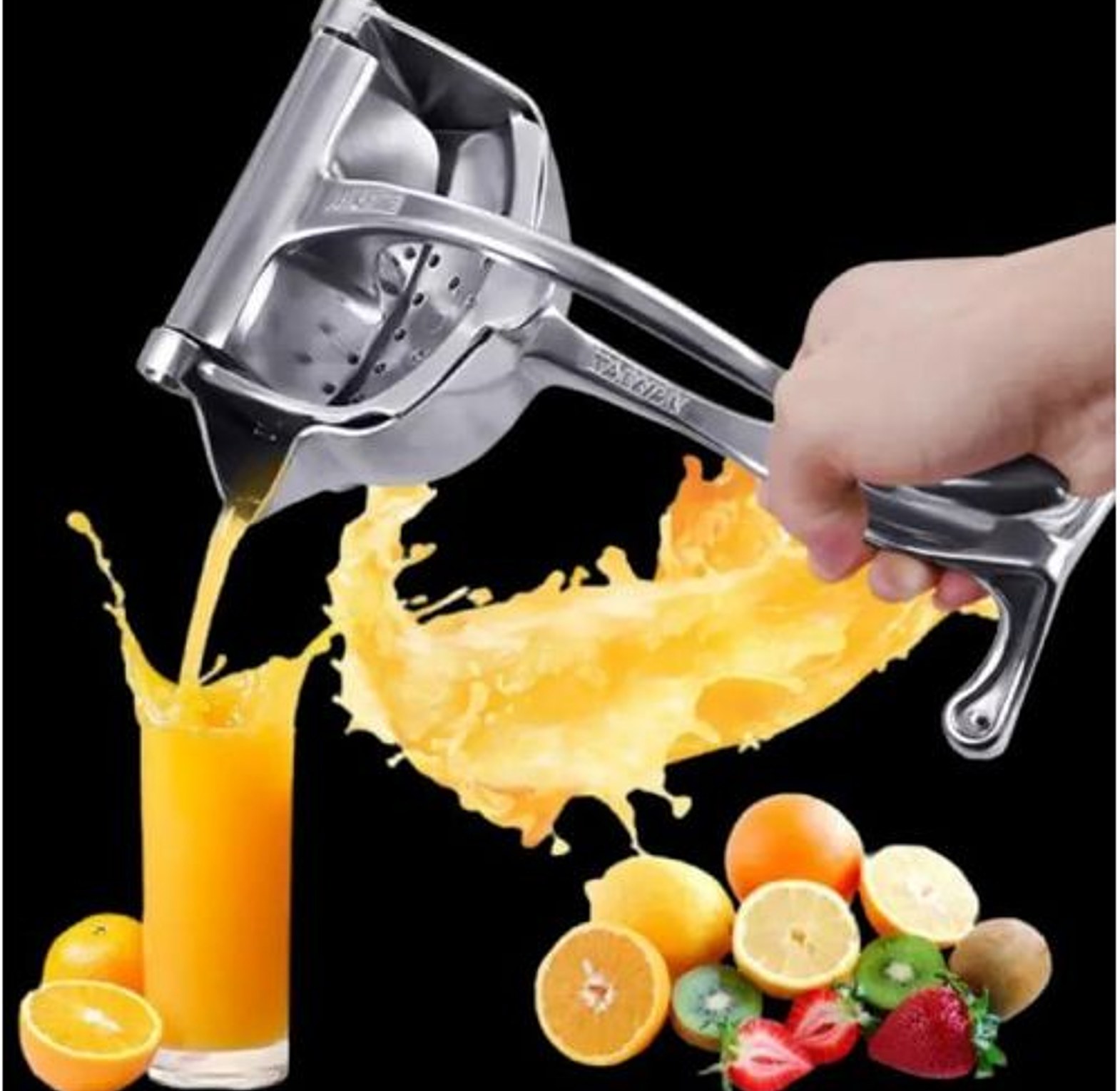 Juicer. Stainless Steel Manual Fruit Juicer Crusher Squeezer Hand Press Lemon Orange image