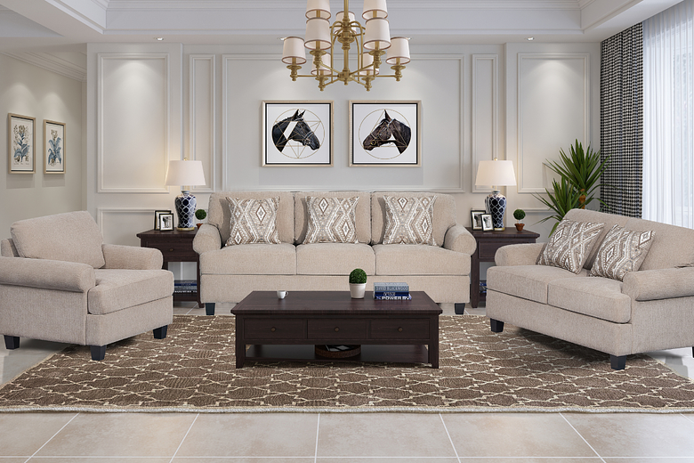 ABBY 7 Seater Fabric Sofa (3+2+1+1) image