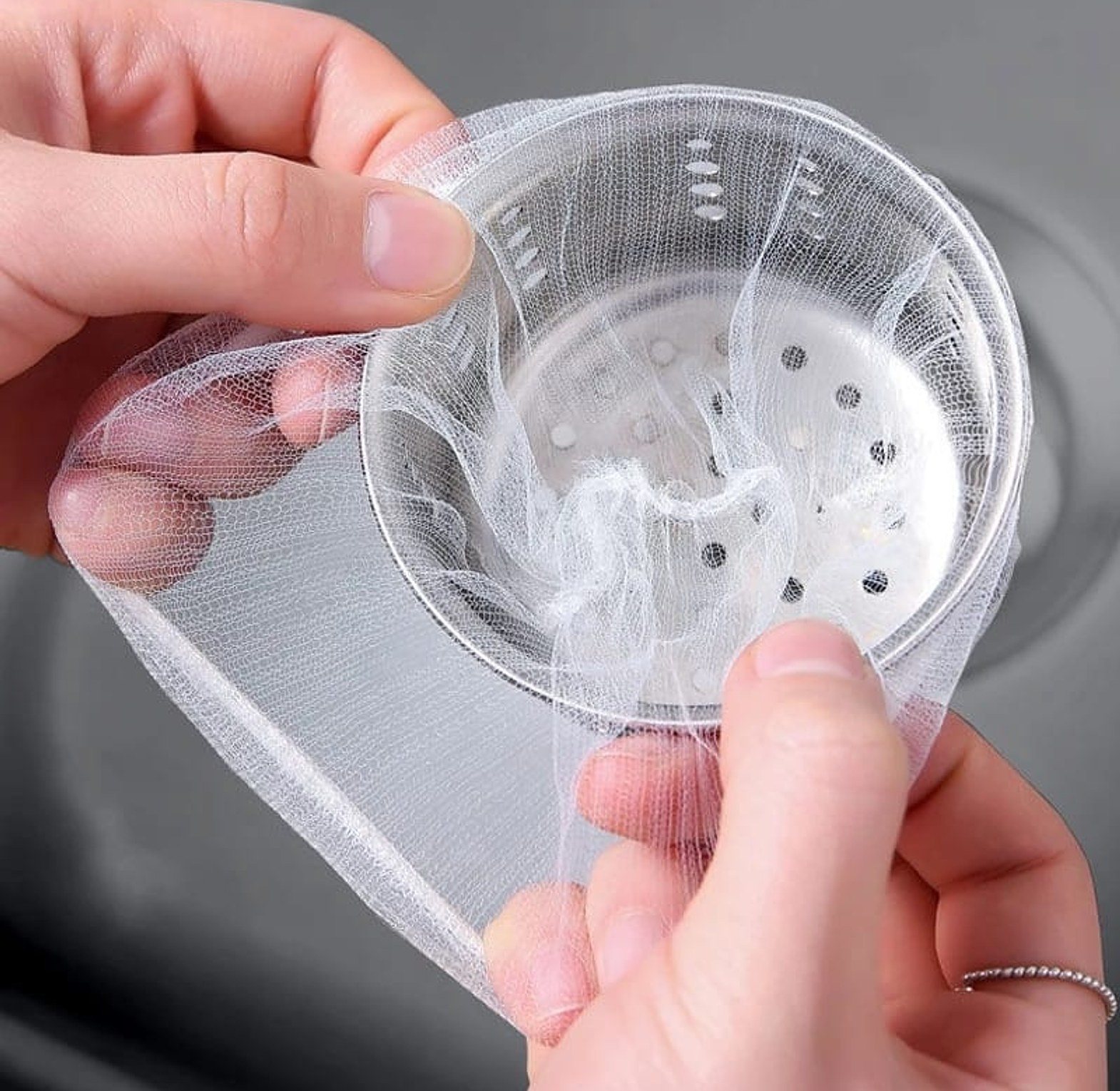 100pc Disposable Sink Filter Mesh Bags, Sink Strainer image