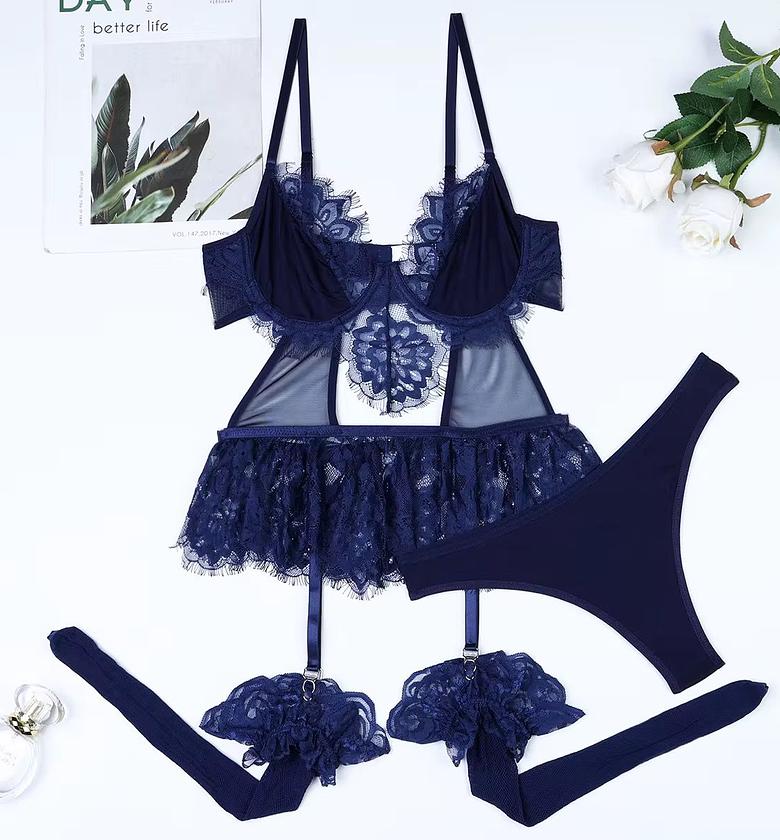 3353-Women's Three-Piece Sexy Lingerie Set  image