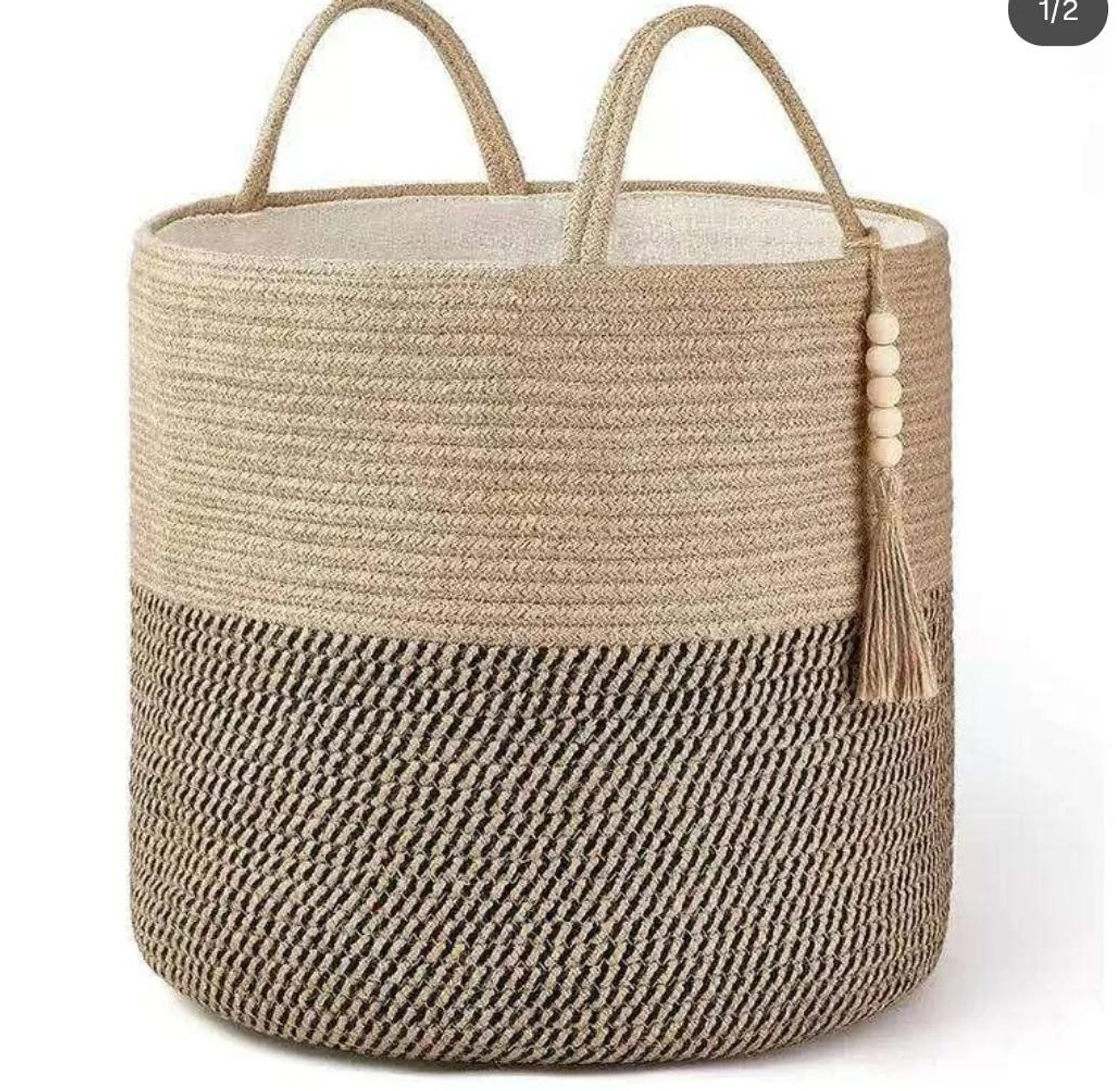 Wooven decorative laundry/toys basket image