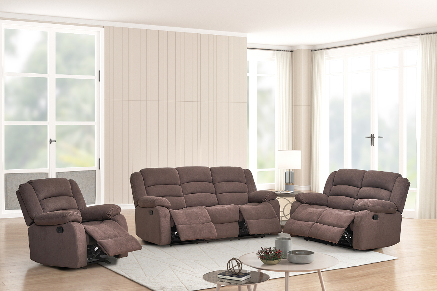 JASPER 6 Seater Fabric Recliner (3+2+1) image 1