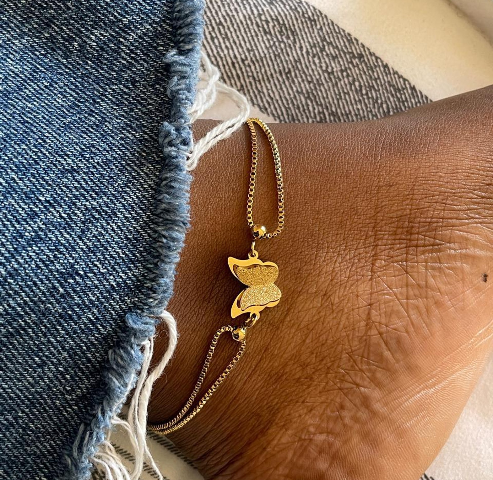 Glimmer Wing Double Chain Anklet image