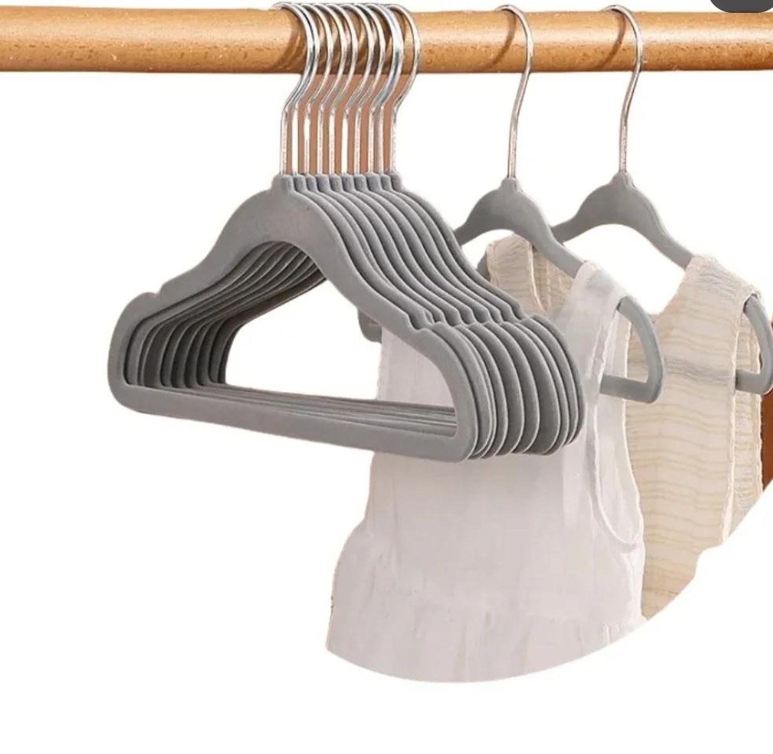 Kids velvet cloth hangers 10pcs image