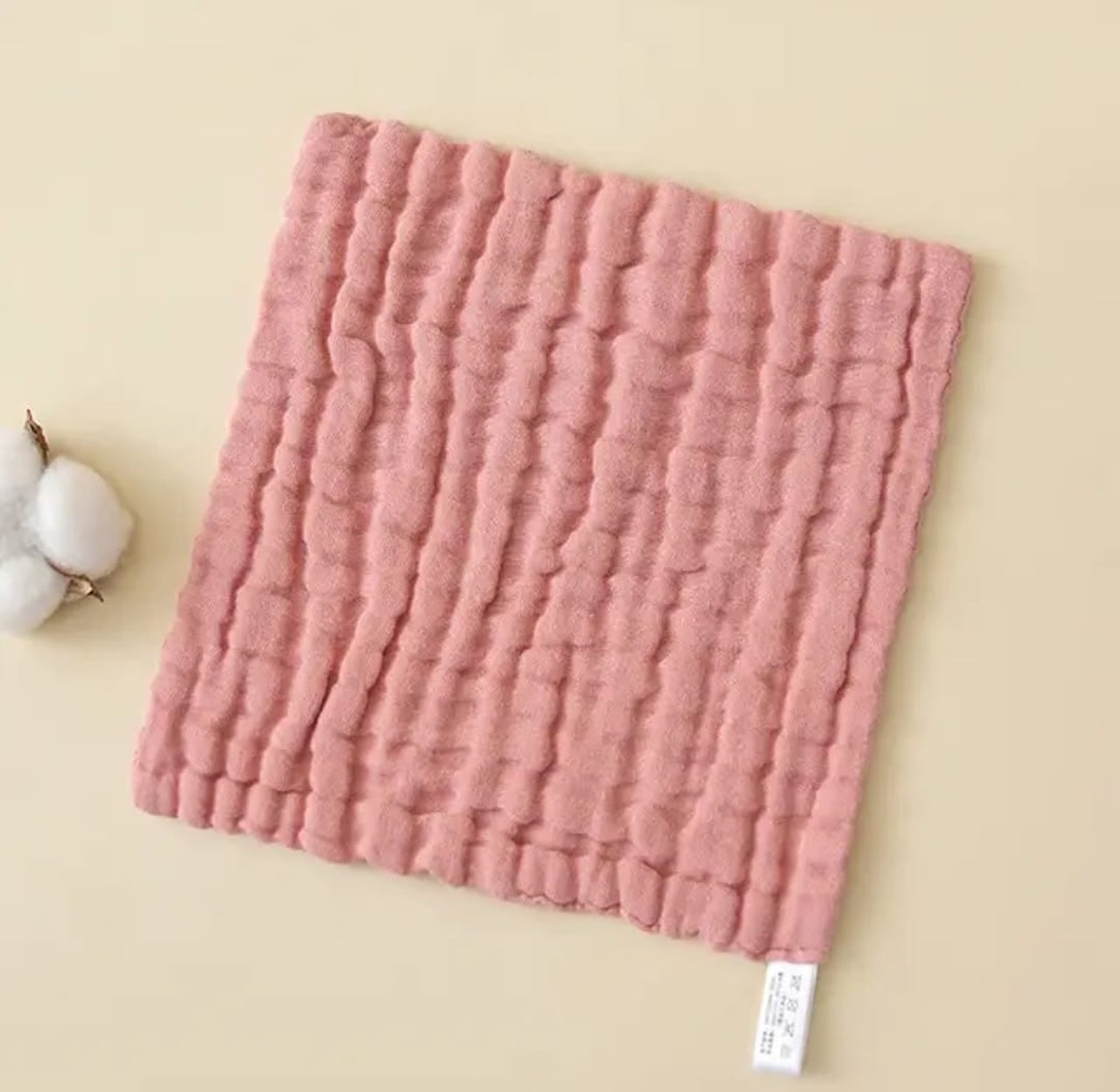 Baby Muslin Wash Cloths - Bubble Weave image