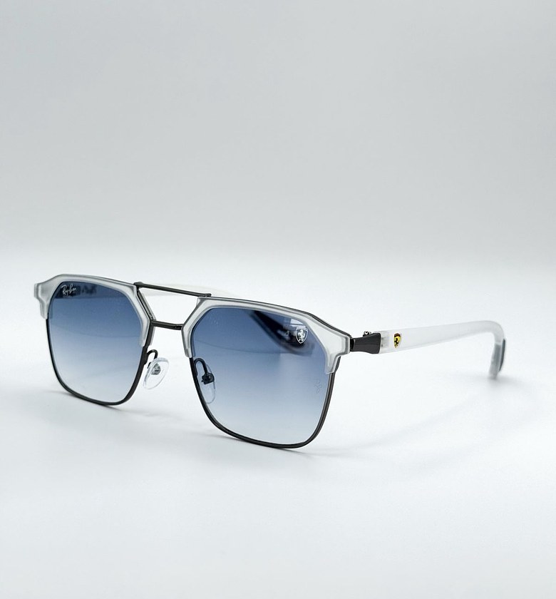 Sporty Blue Gradient Lens Aviator Shades image
