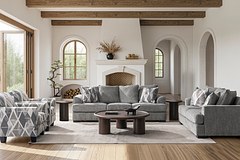 VOE 6 Seater Fabric Sofa (3+2+1) thumbnail 1