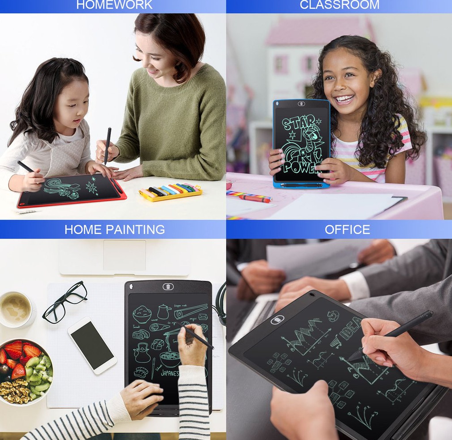 12 inch Kids LCD Writing Tablet, Smart Notebook, Pad image