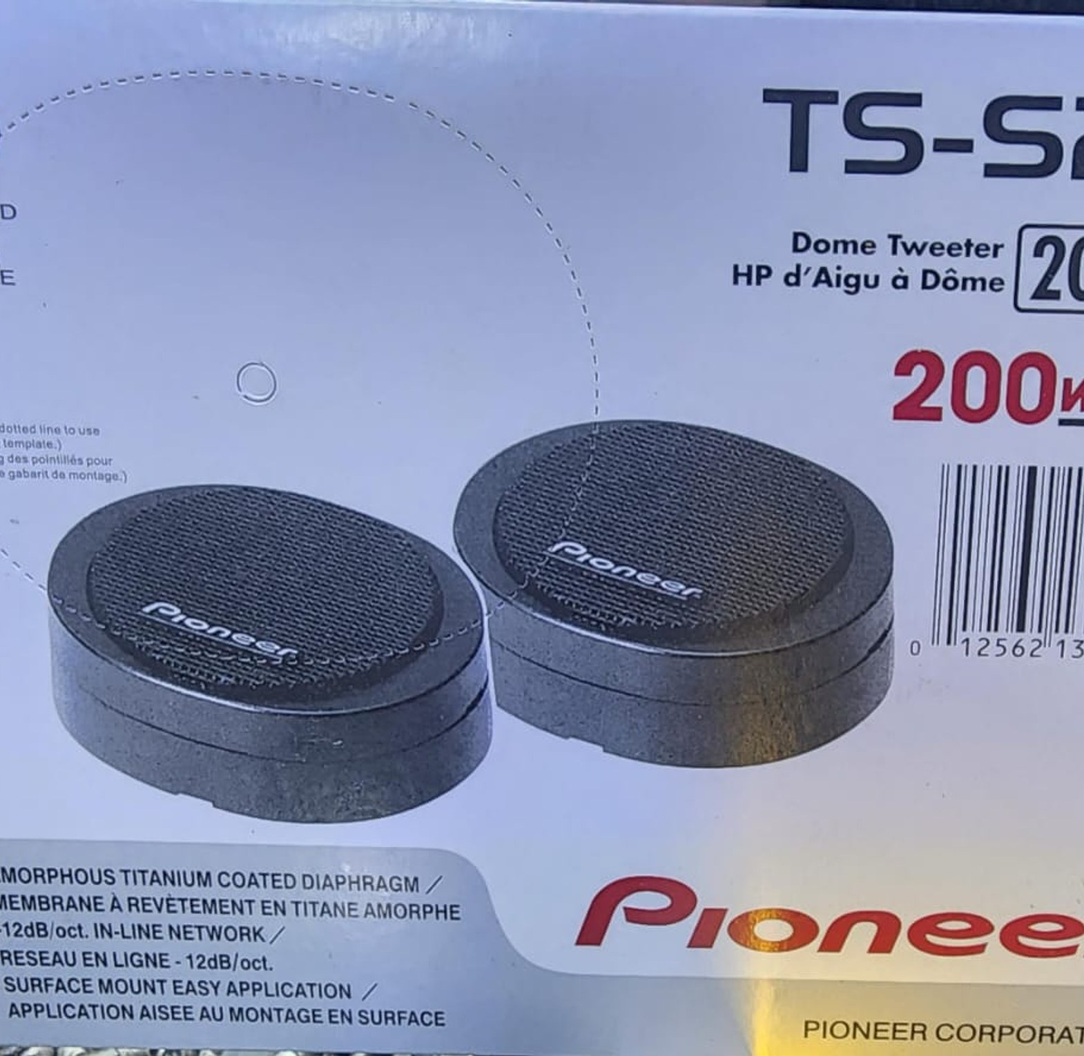 Car Speaker. Pioneer TS-S20 20mm High-Power Component Dome Tweeter.  image