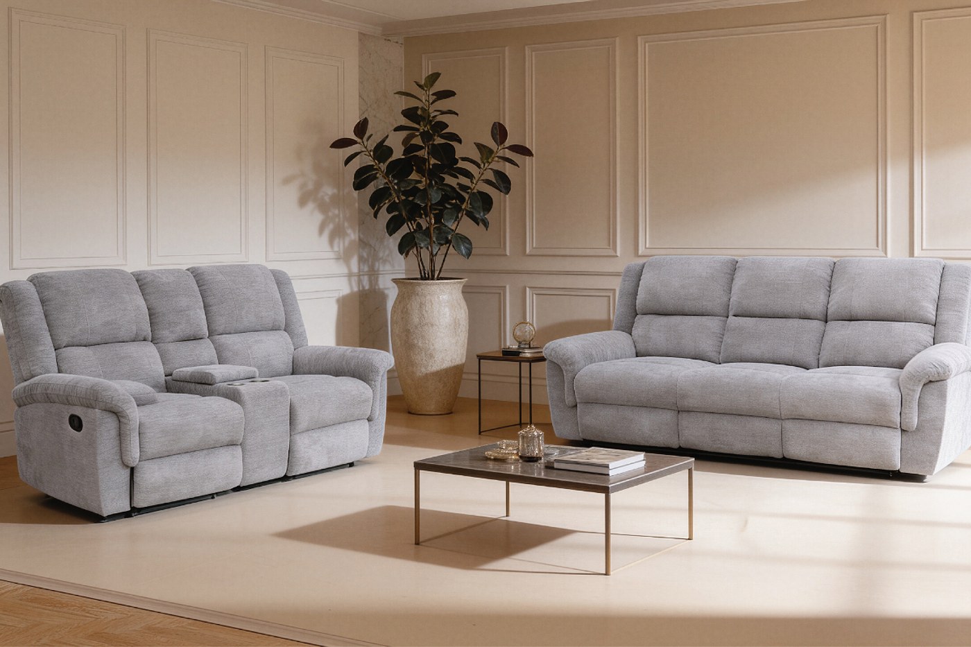 ROSS 5 Seater Fabric Recliner (3+2) image 1