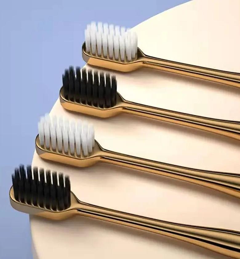 High-end golden bamboo charcoal toothbrush image