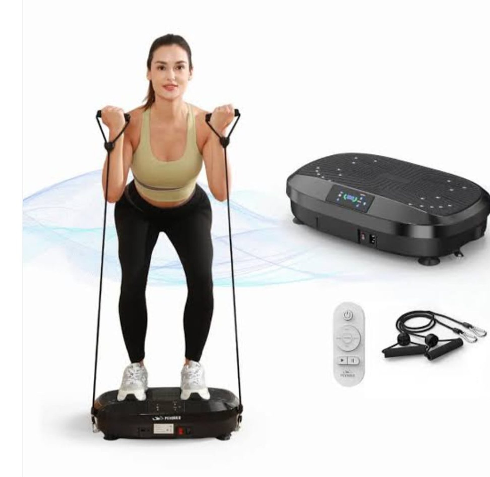 Hot Selling Vibration Plate Exercise Machine With Remote Control, Vibration Platform, Whole Body Workout Machine, Fitness Machine, Foots Massage, Pain Relief, For Weight Loss Shaping Toning Wellness Home Gyms Workout Home Office, MULTICOLOR image