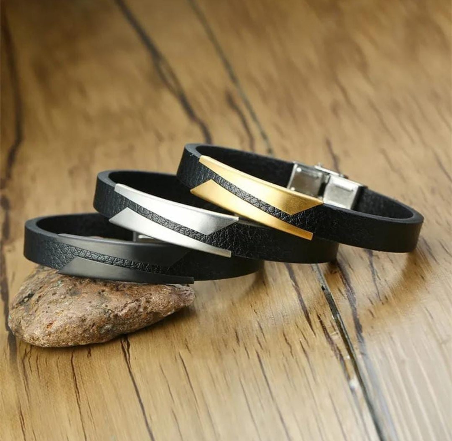 Silicone/ Stainless steel bracelets  image