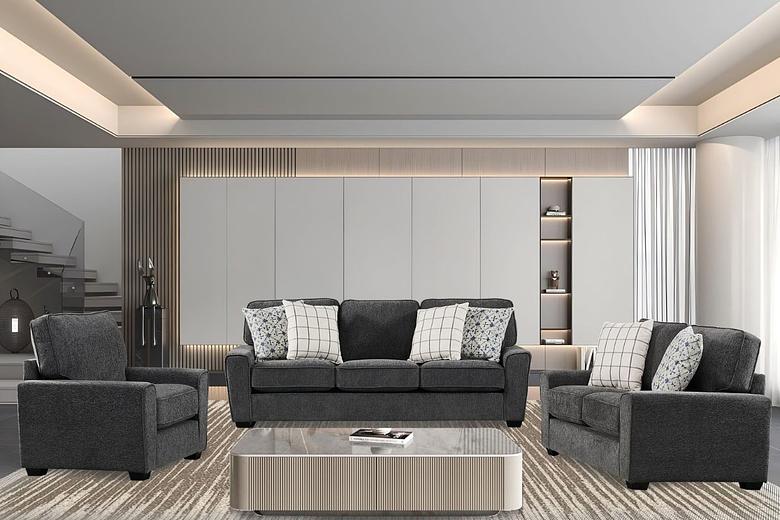 LESLIE 6 Seater Fabric Sofa (3+2+1) image