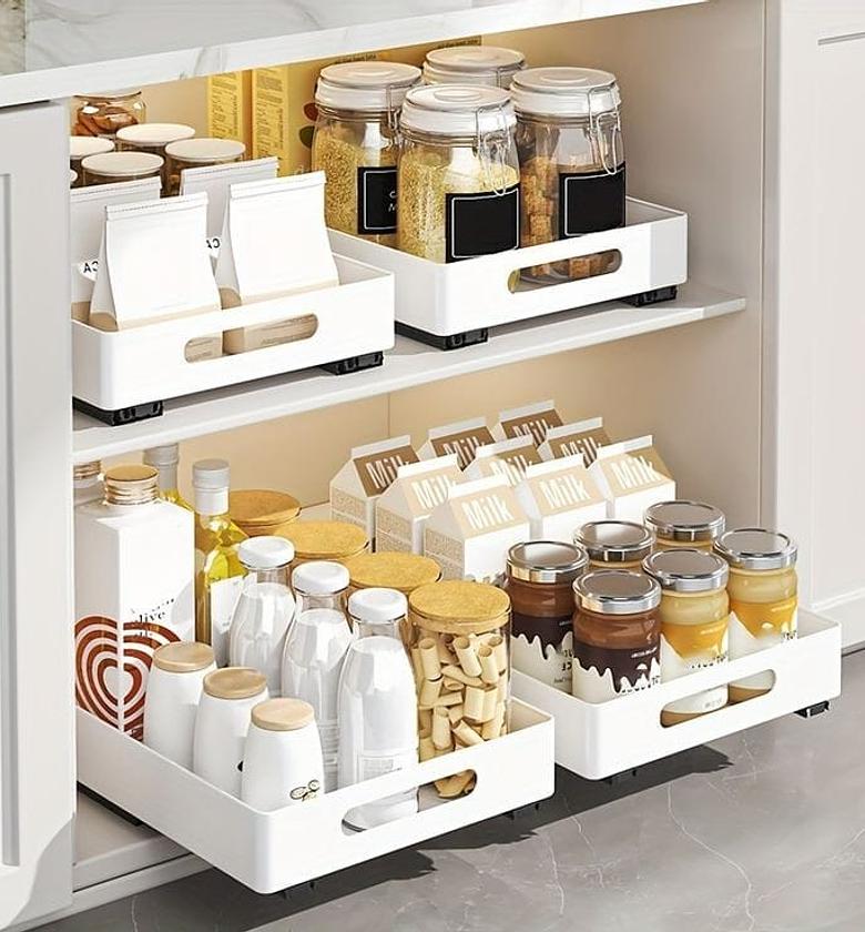 Premium Carbon Steel Pull-Out Cabinet and Drawer Organizer image