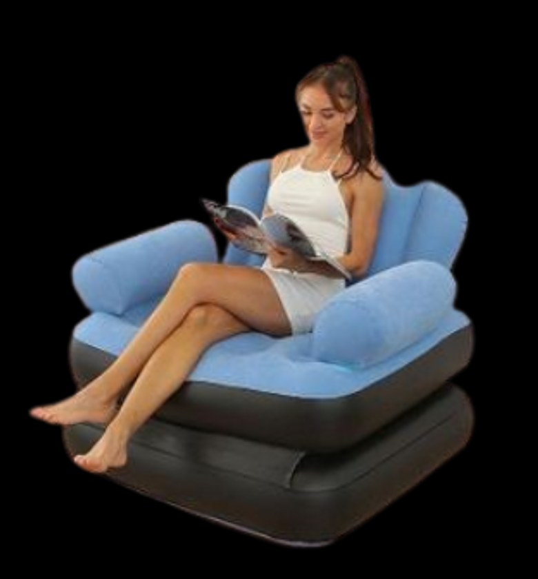 5-in-1 Pull-Out  inflatable couch or chair that converts into a bed. Inflatable Multifunction Sofa Bed image