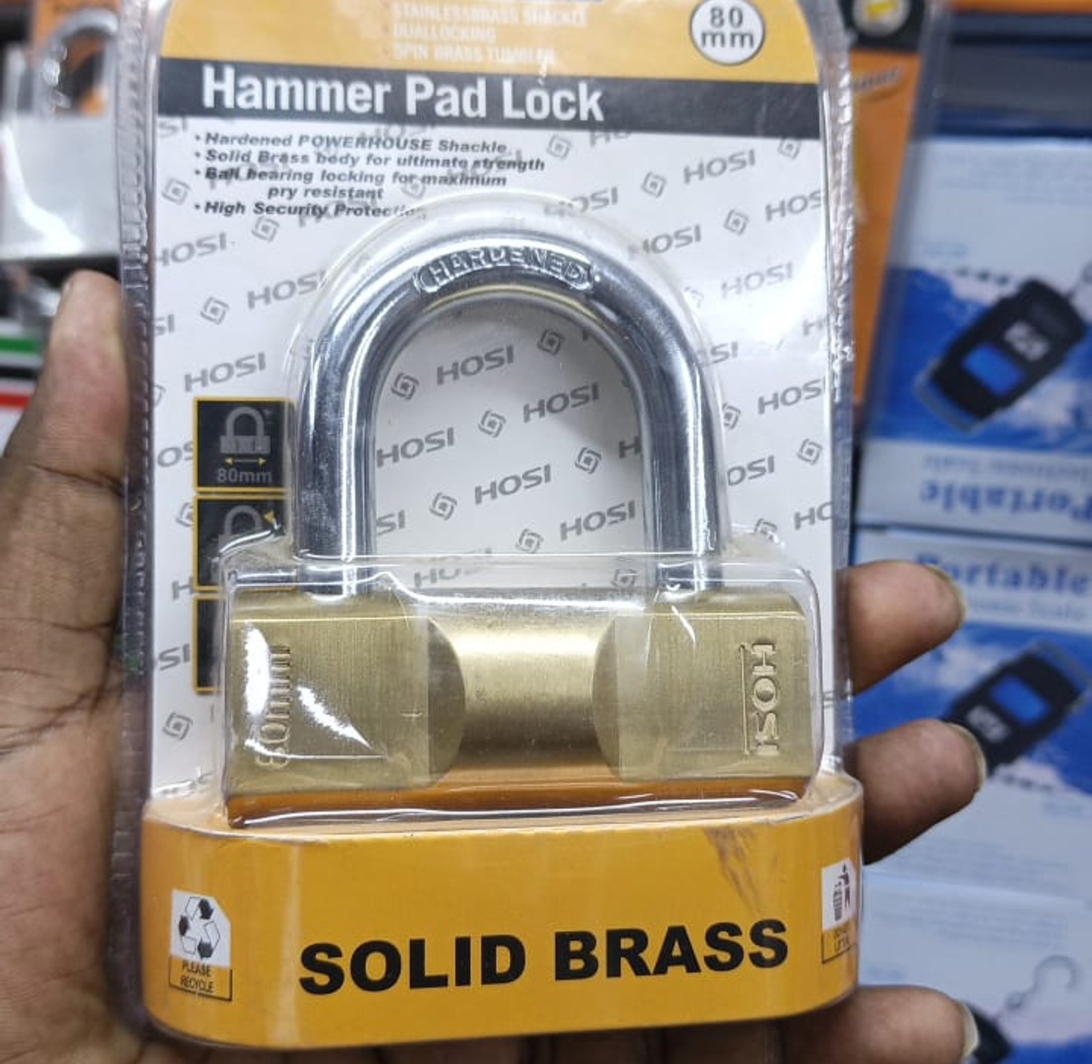 Hosi Hammer Pad Lock 80mm image