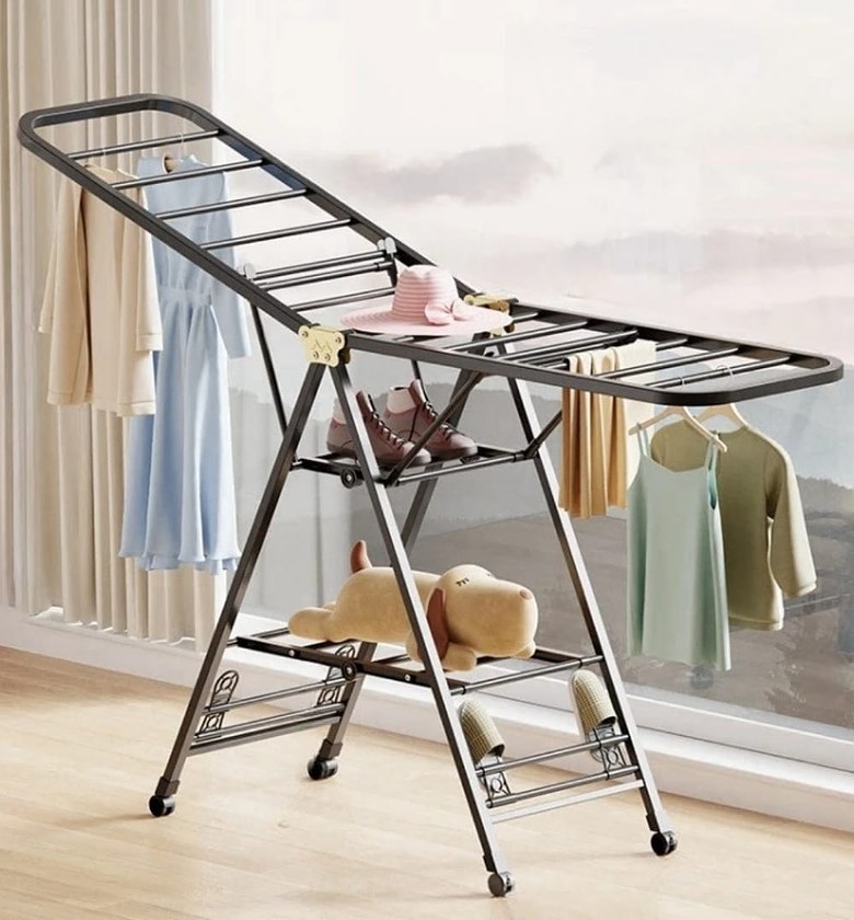 Folding Clothes Drying Rack Floor-standing image