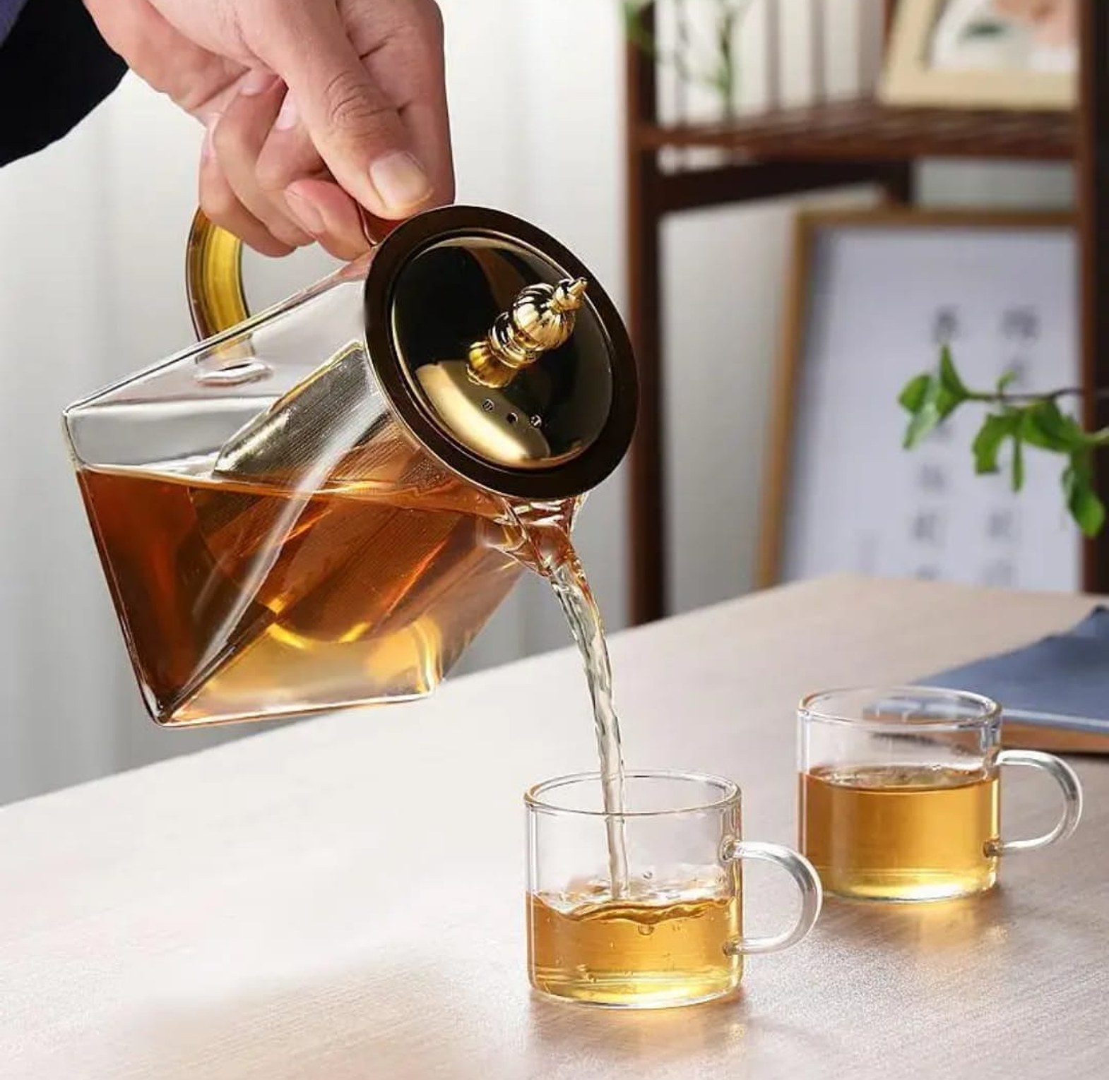Heat-Resistant Glass Teapot with Stainless Steel Infuser image