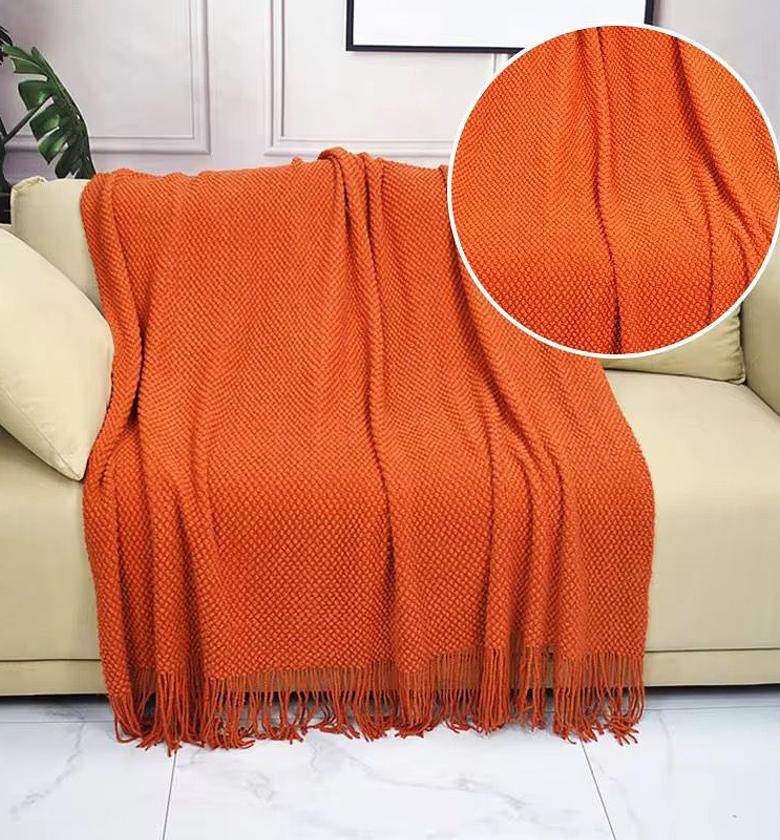 Lightweight Knitted Throw Blanket image