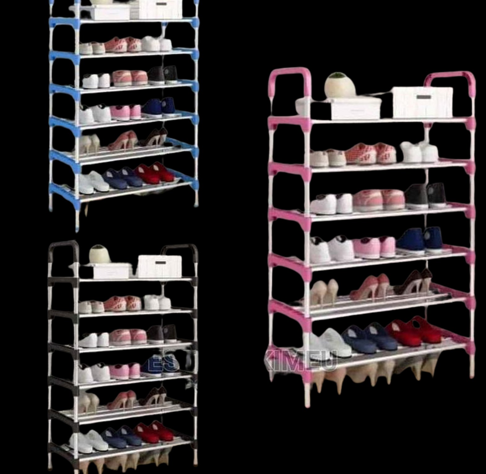 Shoe Rack. 6 Layers Metallic Shoe Rack Organizer- Easy To Assemble & Detach image