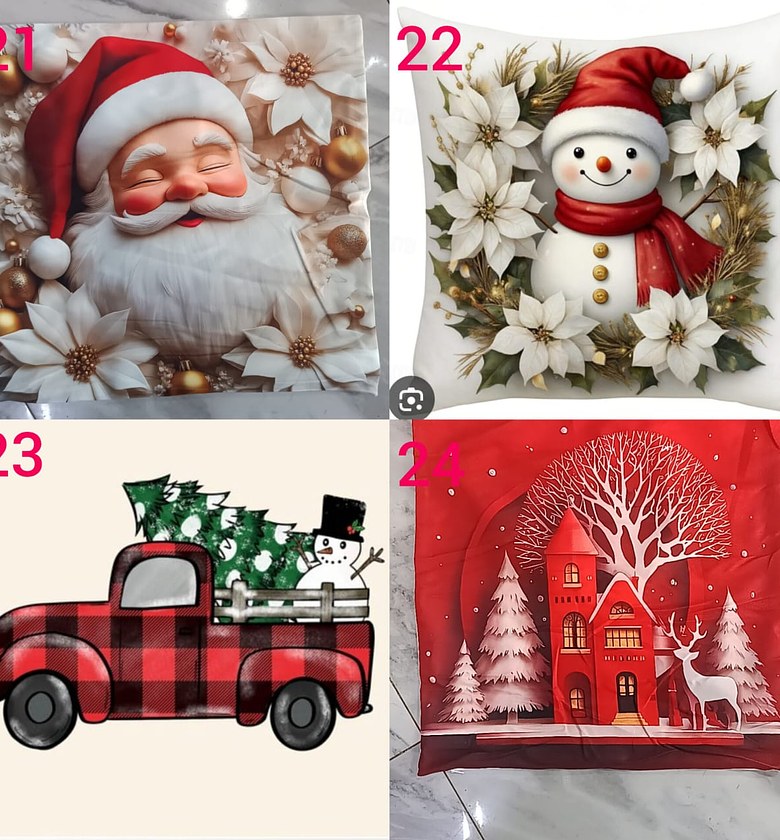 Christmas Pillow Covers (No Filler) for Christmas Decoration Throw Pillow Covers  image