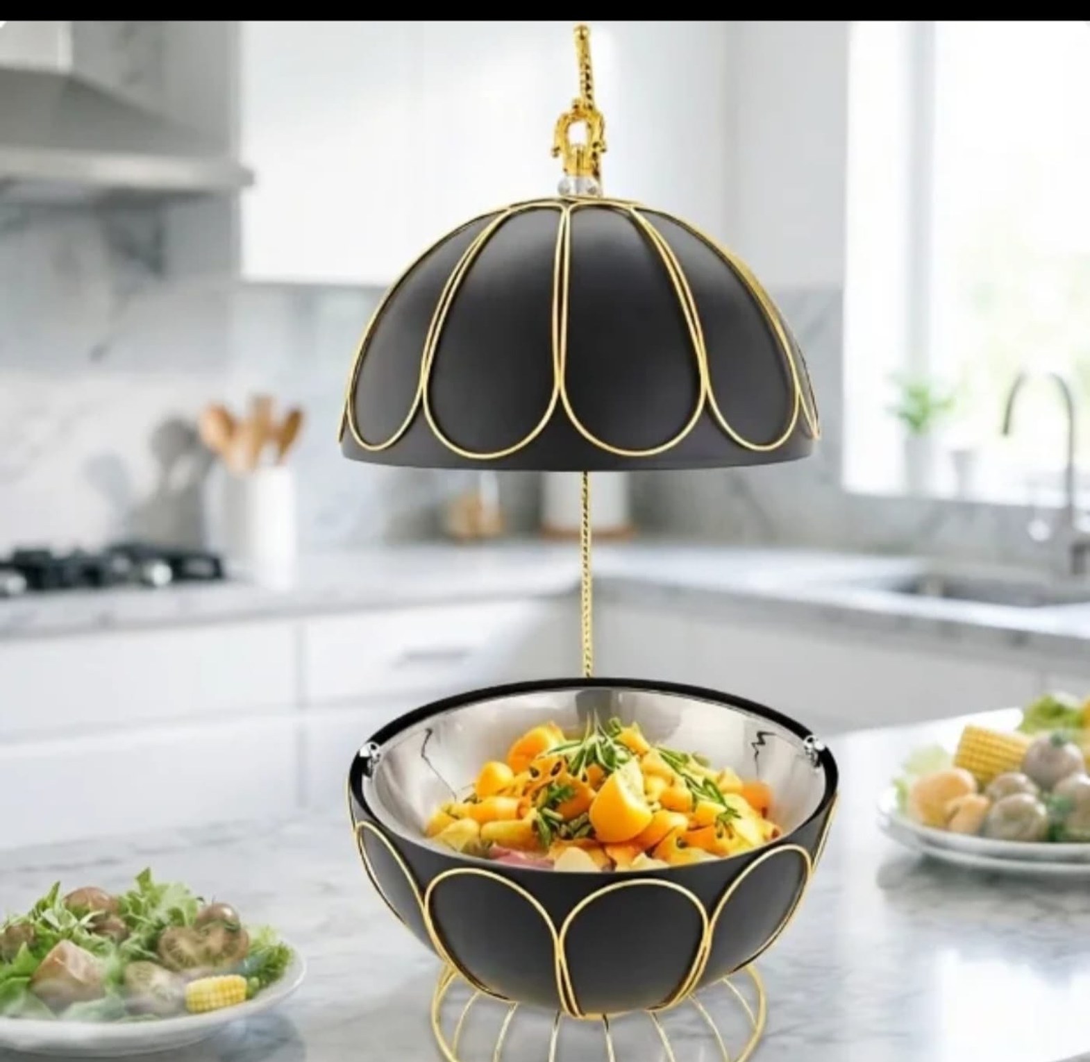 8L Egg-Shaped Hanging Chafing Dish image